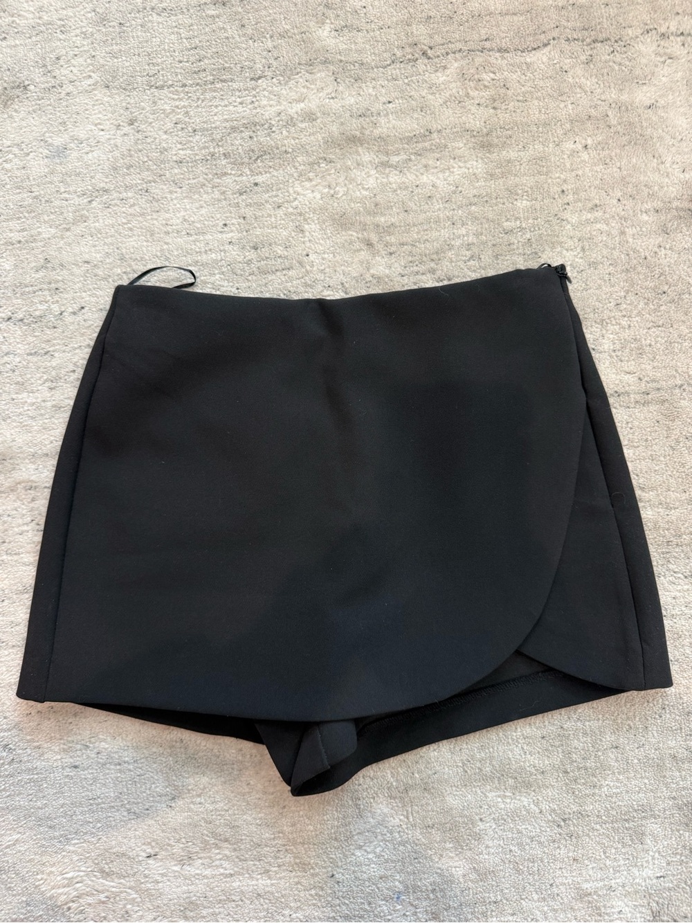 Zara Black Wrap-Front Skort S